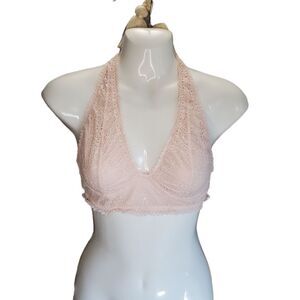 VICTORIAS SECRET bralette soft pink lacy M